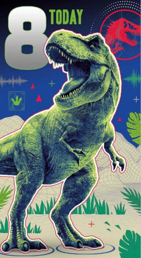 Picture of DINOSAUR 8 TODAY BIRTHDAY CARD